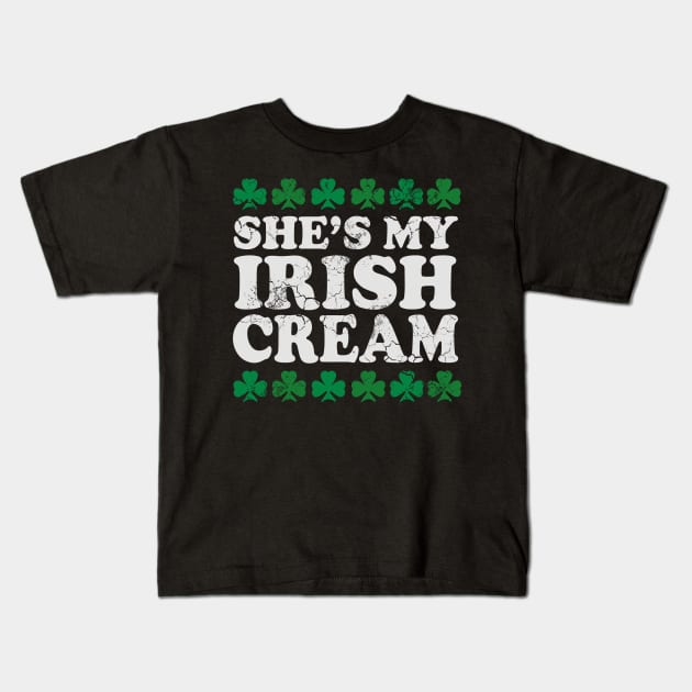She's My Irish Cream St Patrick's Day Couples Kids T-Shirt by E